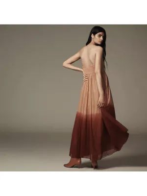 Anthropologie‎ Let Me Be Strapless Ombre Maxi Dress Size Large NWT thumbnail 3