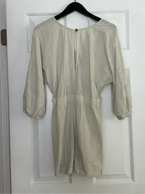 Free People Knotty But Nice Romper in White thumbnail 3