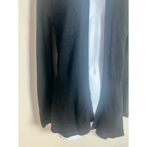 Banana Republic Black‎ Peplum Open Front Textured Knit Cardigan Sweater Small thumbnail 5