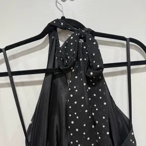 Stephanie Charles black/white polka dot dress Size 10 thumbnail 6