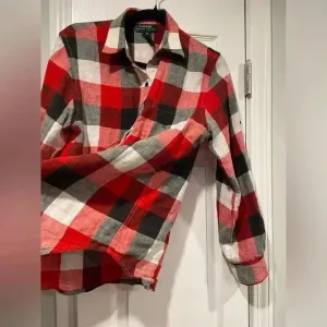 Lauren Ralph Lauren Black Red Plaid 100% Linen Button Down Long Sleeve Size M thumbnail 8