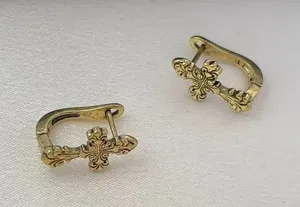 Vintage Cross Hoop Earrings for Men Women Streetwear Hip Hop Punk Unisex Style thumbnail 1