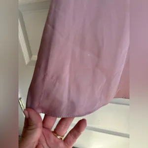 Mac Duggal Pink Satin Velvet Long Sleeve V-Neck‎ Midi Cocktail Formal Dress- NWT thumbnail 3