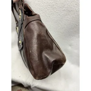 Kate Spade Rare Brown/Black Leather Turn Lock Shoulder Bag Purse With Dust Bag thumbnail 11