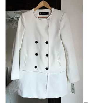 NEW Zara White Coat thumbnail 2