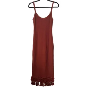 SAYLOR Fringe Knit‎ Midi Dress Sz S thumbnail 2
