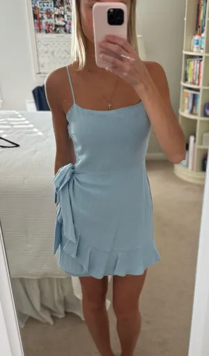 Light Blue Mini Dress thumbnail 1