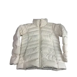 Columbia White Autumn Park Down Jacket Large‎ Omni-Heat Mink-Fleece Collar $130 thumbnail 4