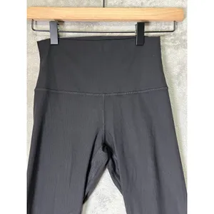 Lululemon Align Ribbed High Rise Pant 25' Black Size 4 Yoga Leggings Nulu thumbnail 2