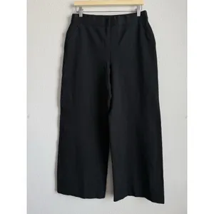 SPANX The Perfect Pant Wide Leg Black Ponte Knit Pull On Pants Size L Minimalist thumbnail 3