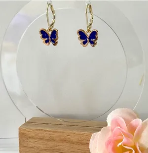 Purple Butterfly Earrings (538) thumbnail 3