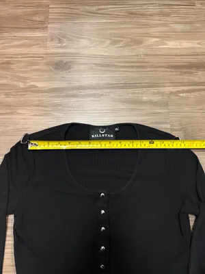 KILLSTAR Bethel Crop Top XL Black D Ring Gothic Ribbed Long Sleeve thumbnail 10