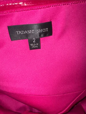 NEW Tadashi Shoji Cassera Strapless New Fuchsia Pink Draped Strapless Gown Sz 2 thumbnail 9