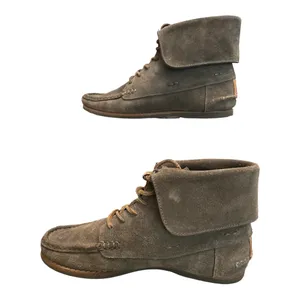 Frye Quincy Chukka Brown Suede Leather Laced Boat Deck‎ Boots shoes Sz 7 M thumbnail 5