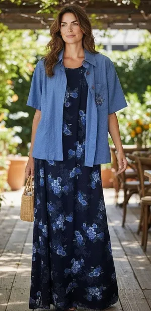 Vtg R&K Originals 80'S Dress W/ Tunic Linen Blend Set/2 Boho SZ 14 Boho Y2K thumbnail 1