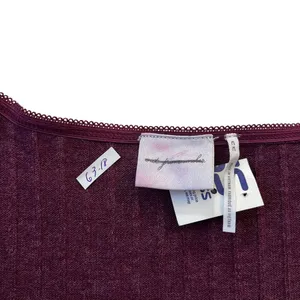 Out From Under Maroon Rib Wrap Crop Top Women Medium Size NWOT | 63-18 thumbnail 3