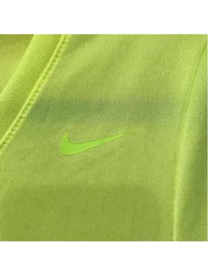 Nike Dri-FIT Neon Yellow V-Neck Athletic T-Shirt‎ thumbnail 4