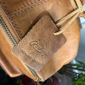 RARE Rawlings Red Label Genuine Leather Backpack Brown Red Stitch NEW Measurement in pics Unisex thumbnail 4