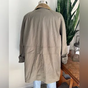 Vintage Barn Coat Corduroy‎ Collar Plaid Lining Size 12 thumbnail 3