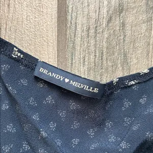 Brandy Melville Dark Blue Patterned Top thumbnail 2