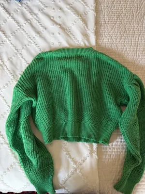Cider Green cropped sweater thumbnail 2