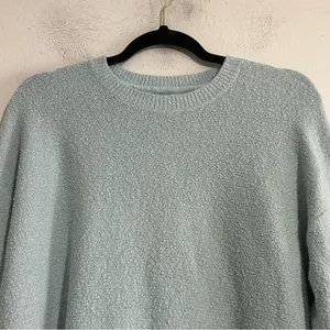 Anthropologie Daily Practice Long Sleeve Sweater Mini Dress Blue Sky Cozy Cabin thumbnail 8