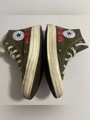 Chuck Taylor Converse  High-Top Sneakers with red Hearts thumbnail 3