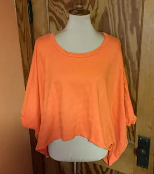 Bucket List Orange Slouchy poncho top thumbnail 9