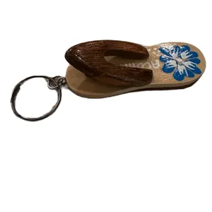 Hawaiian Aloha Flip Flop Key Chain Charm‎ Brown thumbnail 6