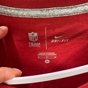 Nike NFL Giants Dri-Fit Red‎ V-Neck Short Sleeve Tee thumbnail 4