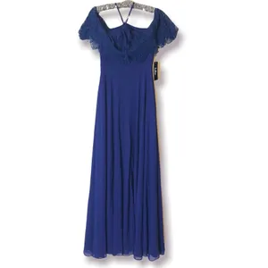 NWT Lulu’s Unmatched Beauty Navy Blue Lace Off-the-Shoulder Dress‎ sz XS thumbnail 5