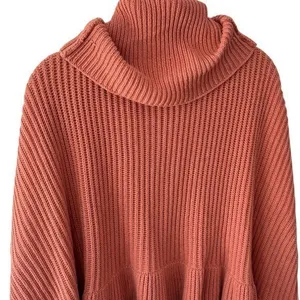 Free People Knit Cozy Pink Turtleneck Sweater Ruffle Cottagecore Feminine S thumbnail 7