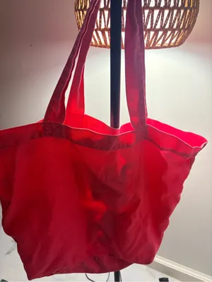 PINK Victoria's Secret Pink Canvas LOVE PINK Logo Tote thumbnail 5