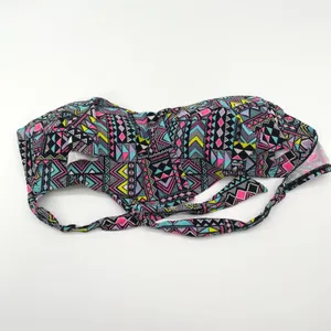 Hula Honey Bikini Swim Top‎ Size Medium Aztec Ruffle Bandeau Boho Indie Festival thumbnail 5
