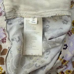 Free People Can't Take My Eyes Off Of You Flared Pants Floral Beige Size Large thumbnail 10