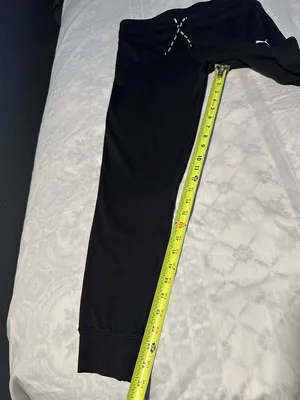 Puma women Black Jogger Sweatpants with White Logo thumbnail 7