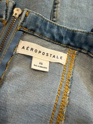 Aeropostale Women’s Light Blue Denim Stretch Dress with Slim Straps thumbnail 8