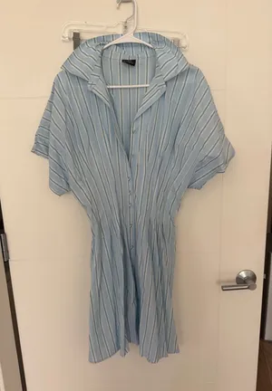 Ruched waist dress Blue Size L thumbnail 1