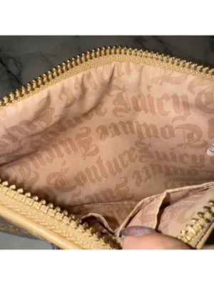 Y2K Juicy Couture Velvet Wristlet Handbag Wallet Pink Rose Gold Valentines Day thumbnail 7