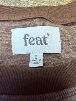 Feat Clothing BlanketBlend Womens Large Brown Pullover Crewneck Soft Sweatshirt thumbnail 2