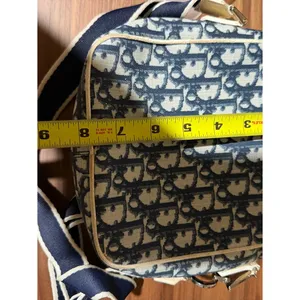 Christian Dior Trotter Monogram Messenger Bag Blue Adiorable Crossbody Vintage thumbnail 14