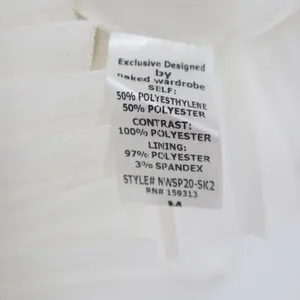 Naked Wardrobe The Statement White Sequin Lace Pleated Ruffle Mini Skirt thumbnail 4