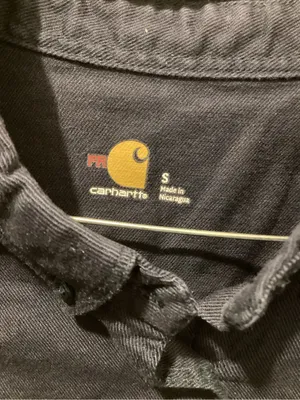 Carhartt Dark Navy Button-Down Work Shirt - Long Sleeve thumbnail 2