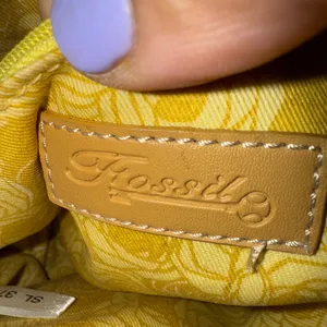 Fossil Small Woven Hand‎ Bag Cream and Tan Sunday Best Crossbody M thumbnail 4