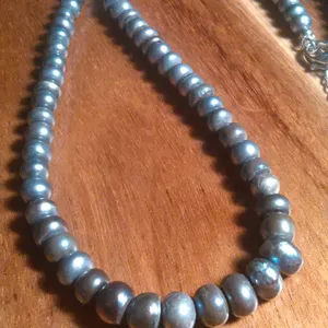 Elegant Grey Pearl Stainless Steel Necklace (18 Inches) thumbnail 12