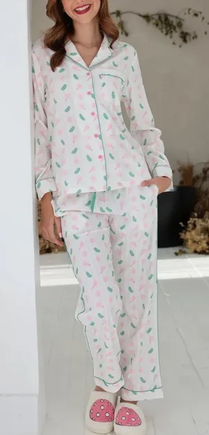 Fresh Pickle Pickleball Pajamas - Long Size Large Preppy Comfy Pajama Pants thumbnail 1