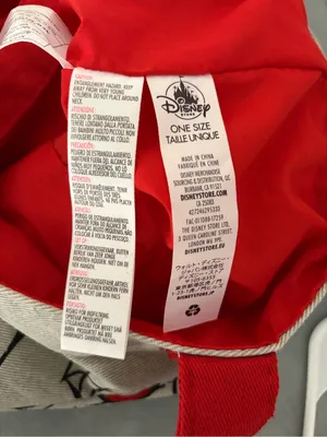 Disney Store Mickey Minnie Mouse Kissing Canvas Tote Bag Red Handles Pocket(F314 thumbnail 11