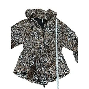Free People Run Wild Hooded Jacket in‎ Leopard Sz Small thumbnail 9