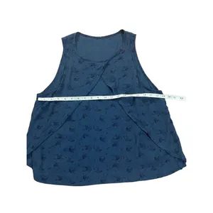 Free People Look Through Keyhole‎ Crinkle Tank in Indigo sz small thumbnail 5