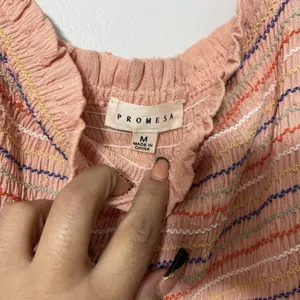 Prómesa Smocked Bodice Puff Sleeve Tiered Maxi Dress Peach M thumbnail 3